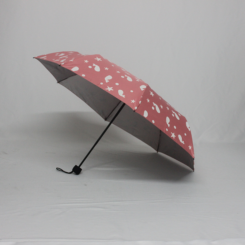 雨傘廠家訂制高檔防紫外線遇水變色三折遮陽傘